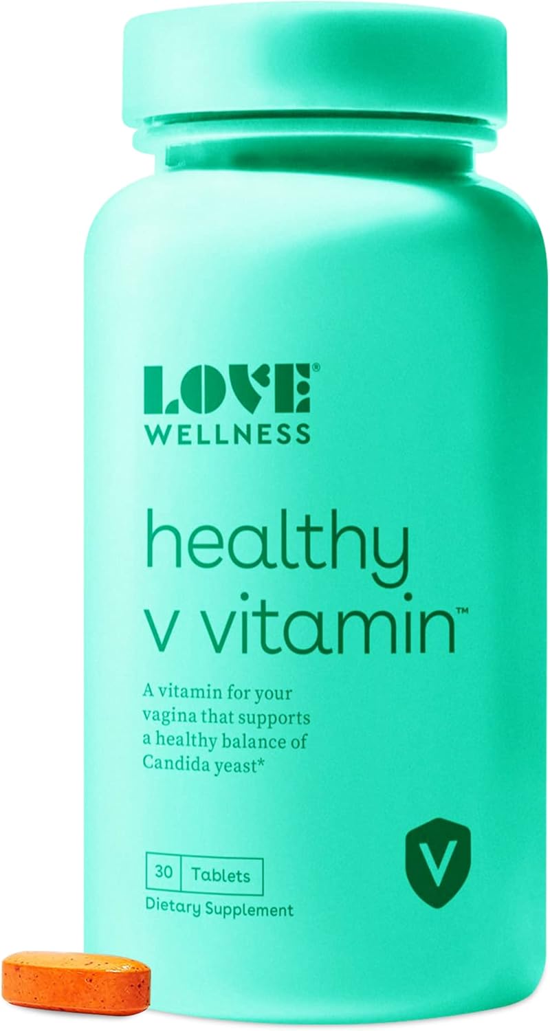 Love Wellness Womens Vaginal Health Supplement, Healthy V Vitamin | Maintains pH Balance, Gut Health  Supports Immunity | Feminine Balance of Candida Yeast with Turmeric  Coconut Oil | 30 Tablets