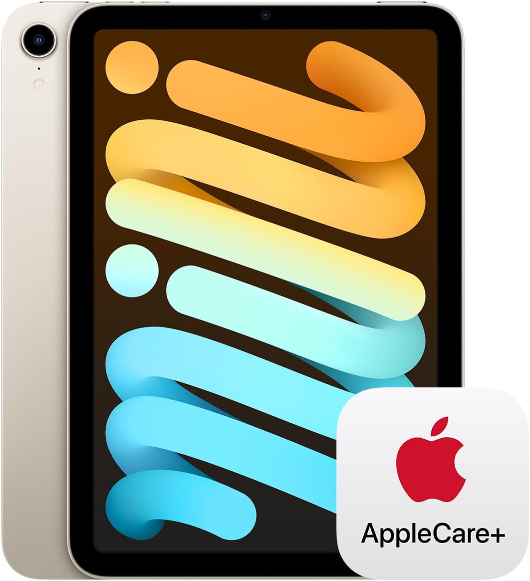 Apple iPad Mini (6th Generation): with A15 Bionic chip, 8.3-inch Liquid Retina Display, 64GB, Wi-Fi 6, 12MP front/12MP Back Camera, Touch ID, All-Day Battery Life – Space Gray