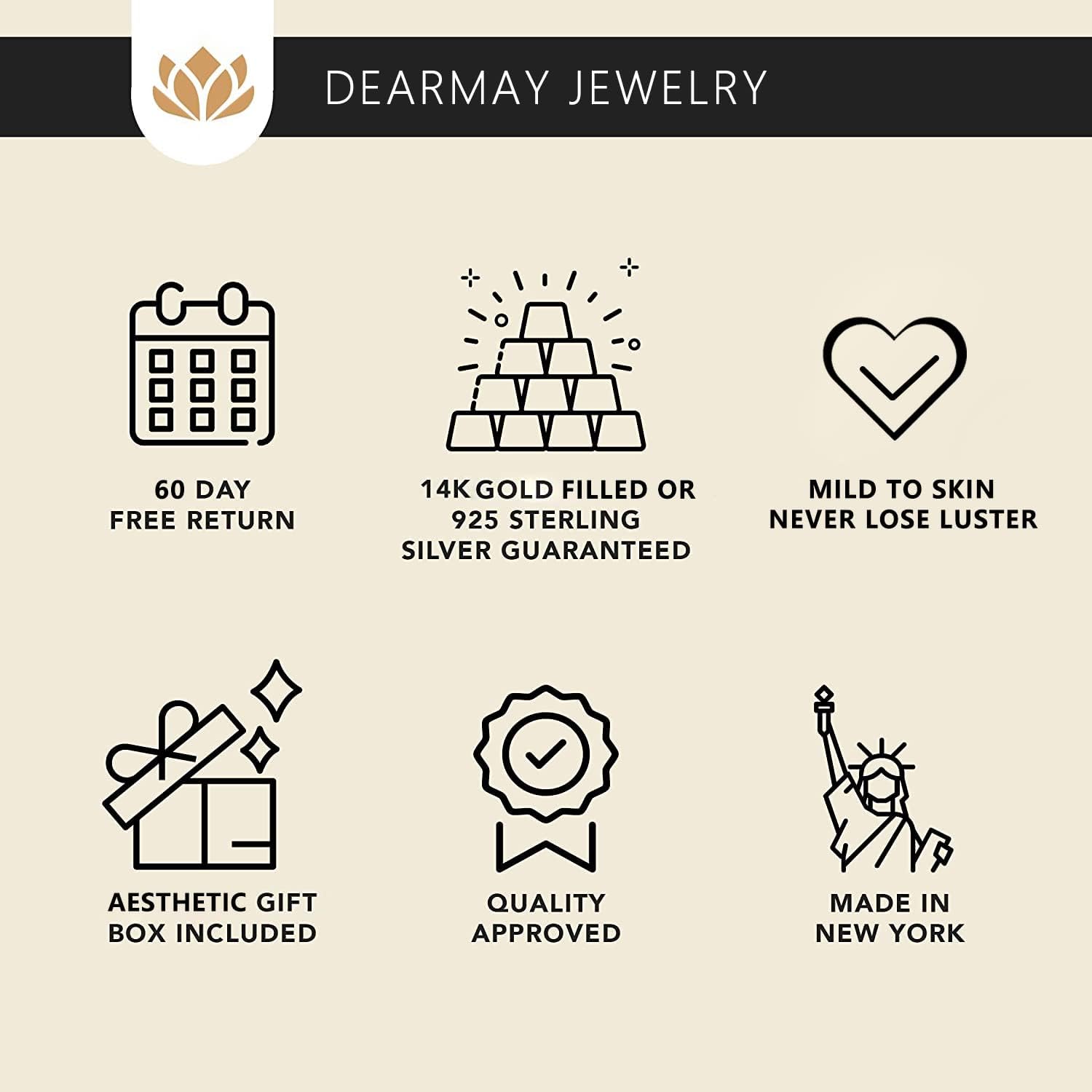 DEARMAY Gold Bracelets for Women Waterproof, 14K Real Gold Jewelry Sets for Women Trendy Thin Dainty Stackable Cuban Link Paperclip Chain Bracelet Pack Fashion Accessories Gifts for Womens