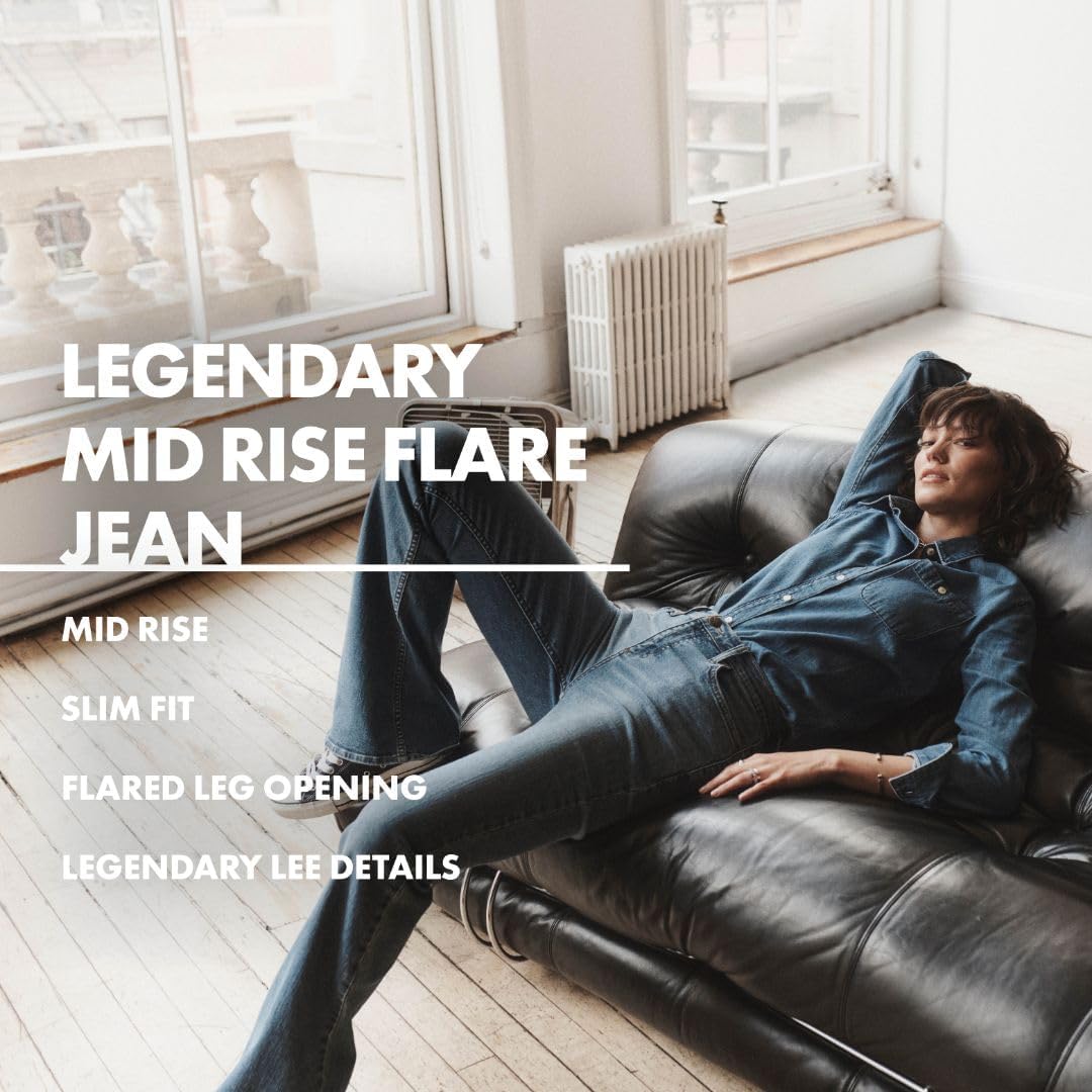 Lee Womens Legendary Mid Rise Flare Jean