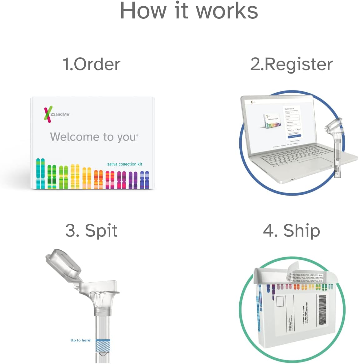 23andMe Health + Ancestry Service: Personal Genetic DNA Test Including Health Predispositions, Carrier Status, Wellness, and Trait Reports (Before You Buy See Important Test Info Below)