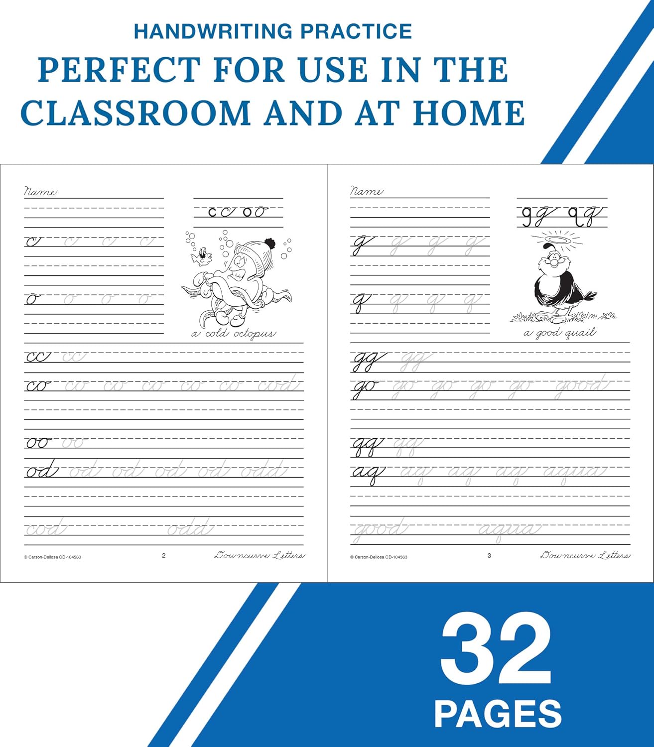 Carson Dellosa Beginning Traditional Cursive Handwriting Workbook for Kids, Handwriting Practice for Cursive Alphabet and Numbers (Learning Spot)      Paperback – January 2, 2013