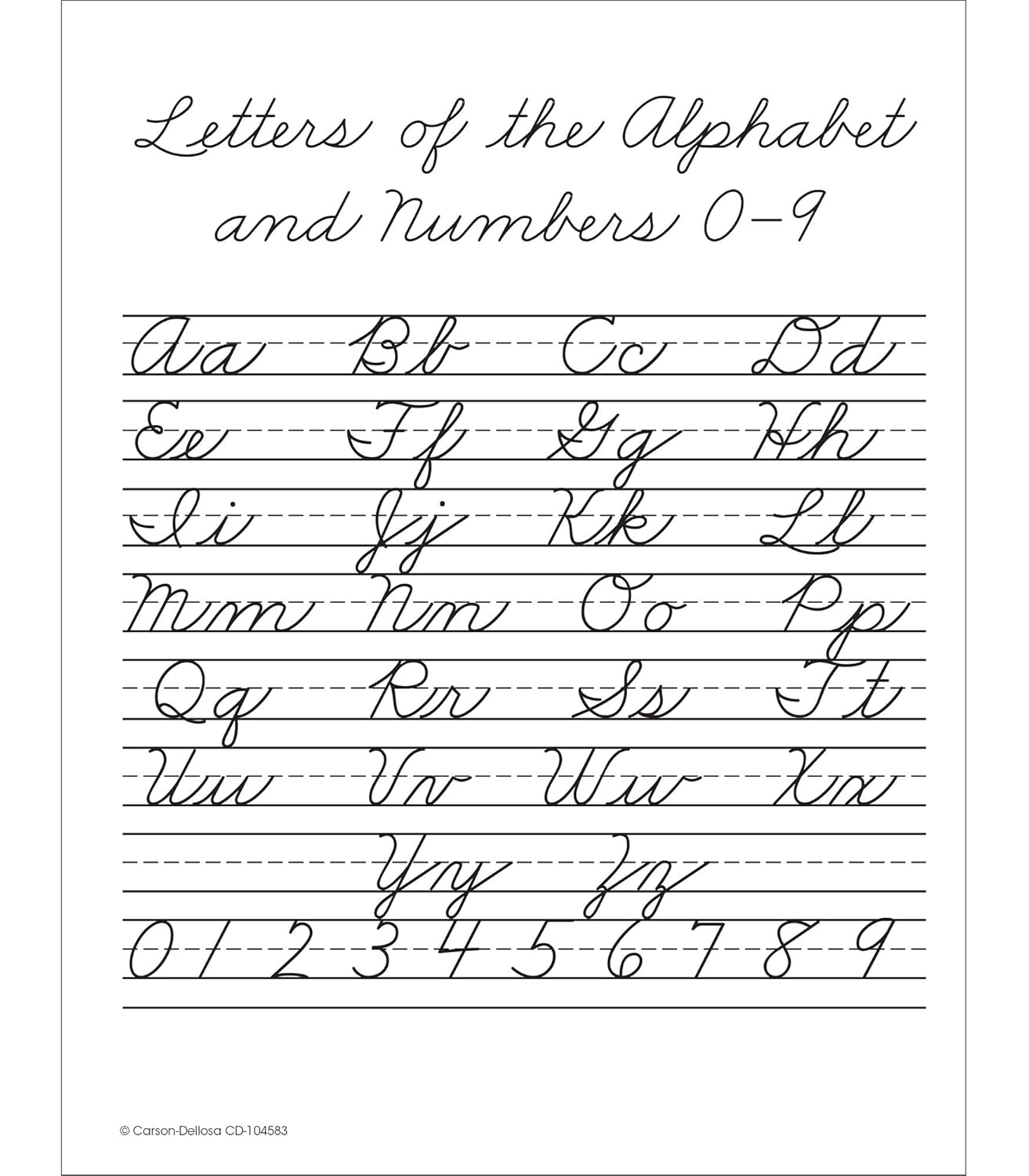 Carson Dellosa Beginning Traditional Cursive Handwriting Workbook for Kids, Handwriting Practice for Cursive Alphabet and Numbers (Learning Spot)      Paperback – January 2, 2013