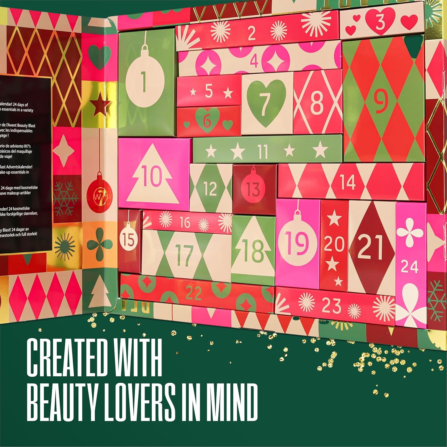 W7 Beauty Blast Advent Calendar 2024-24 Individually Boxed, Makeup  Cosmetic Surprises For Christmas - Cruelty Free, Holiday Gifting