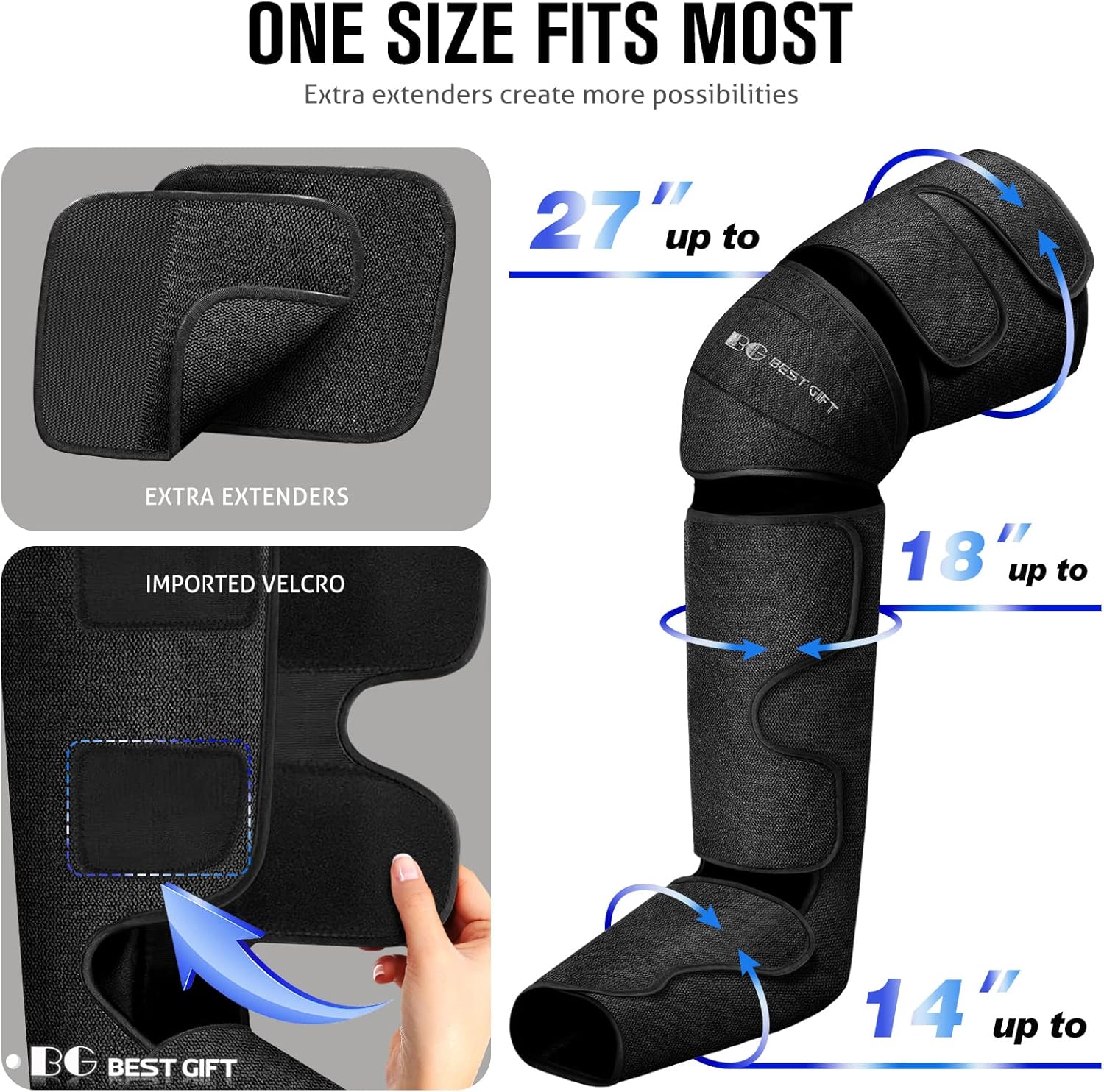 Gifts for Dad Mom Men Women Christmas Mother Day Father Day, Air Compression Massager with Heat for Foot,Leg,Calf,Thigh and Knee, Helpful for Vericose Veins, Muscle Fatigue, Cramps, Swelling and Edema