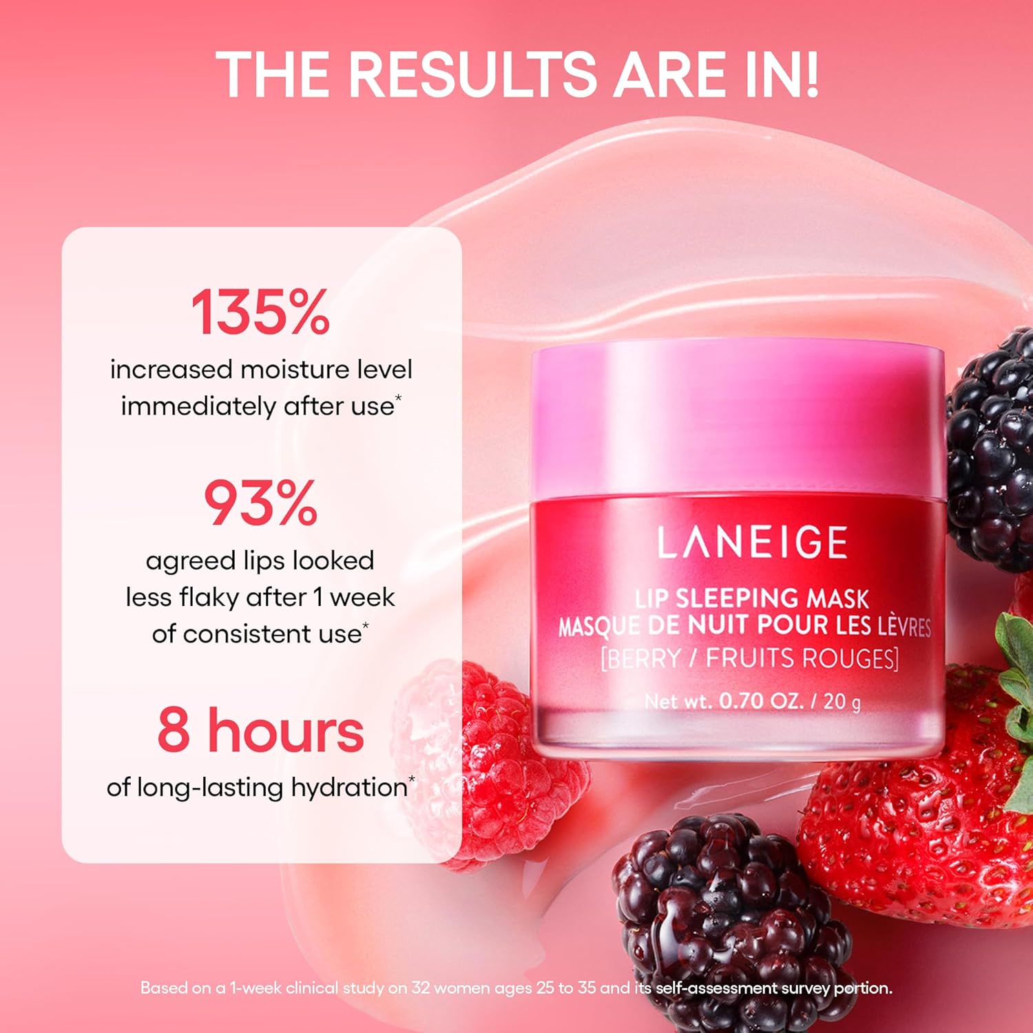 LANEIGE Lip Sleeping Mask Stocking Stuffer: Nourish, Hydrate, Vitamin C, Murumuru  Shea Butter, Antioxidants, Flaky, Dry Lips