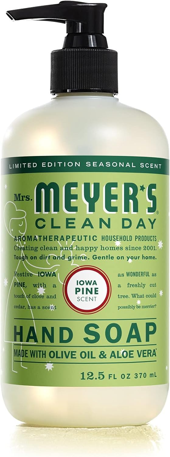 Mrs. Meyers Hand Soap, Made with Essential Oils, Biodegradable Formula, Limited Edition Snowdrop, 12.5 fl. oz - Pack of 3