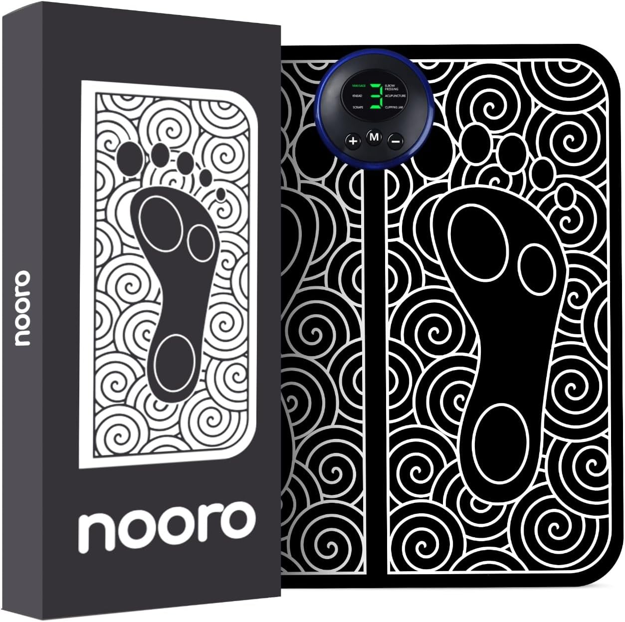 nooro Portable Foot Massager - Soothing Comfort  Revitalization for Tired Feet, 15 Minute Massage with 6 Settings, Pulse Sensation with Deep Tissue Results