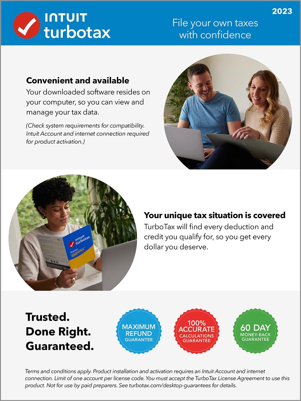 [Old Version] TurboTax Home  Business 2023, Federal  State Tax Return [PC/Mac Download]