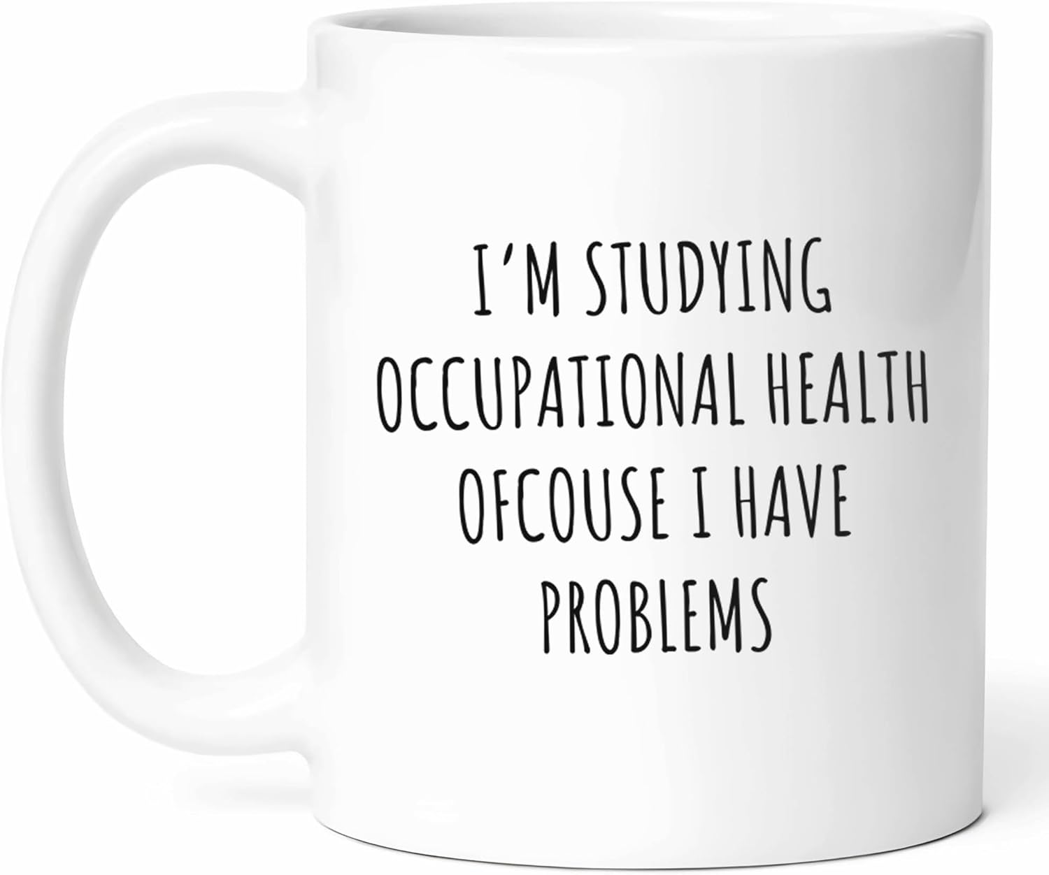 Studying Occupational Health Mug - Workplace Safety Initiatives Coffee Cup - Funny Gift For Safety Professionals - Employee Wellness Programs Novelty Drinkware - 11oz Ceramic Mug For Health Risk Asses