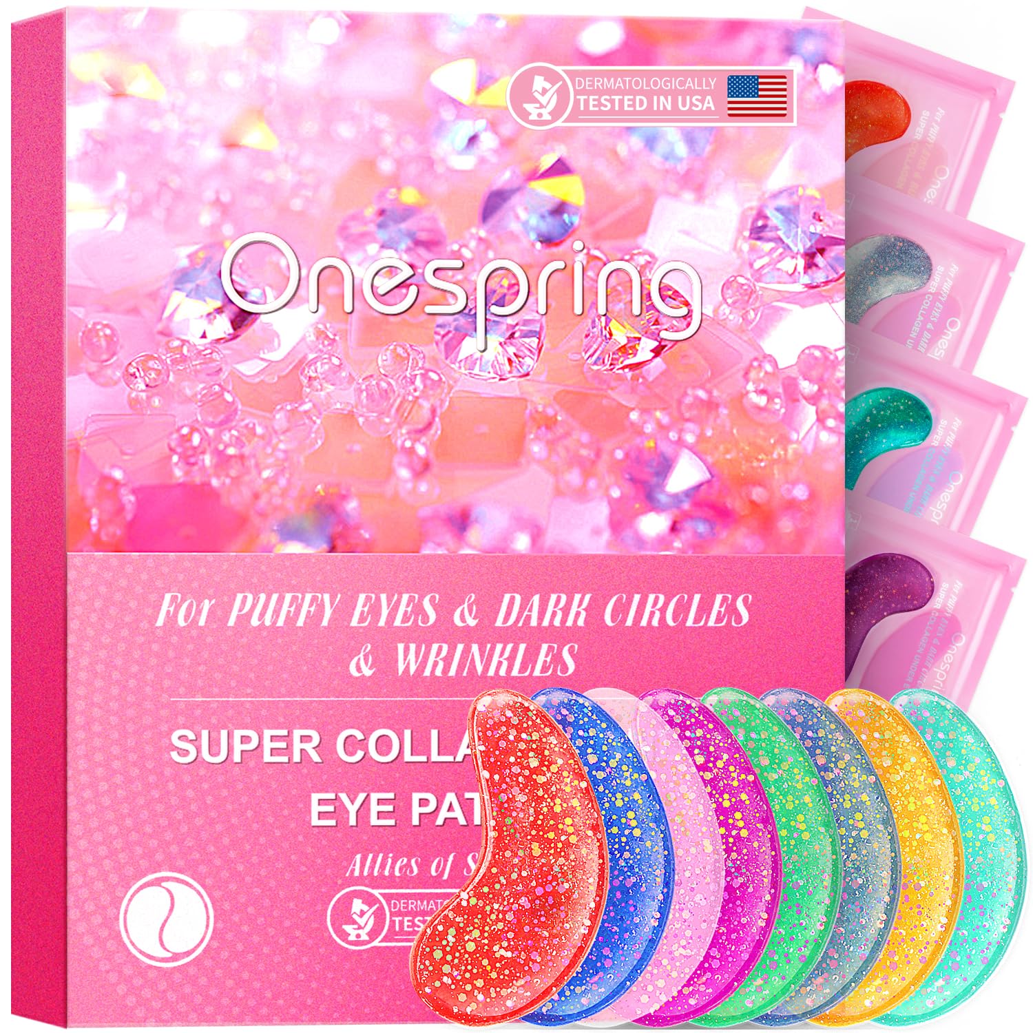 Under Eye Mask - Christmas Gifts for Women, Christmas Gifts for Mom - Skin Care Reduce Dark Circles, Puffy Eyes, Undereye Bags, Wrinkles - Gel Under Eye Patches (24 Pairs)