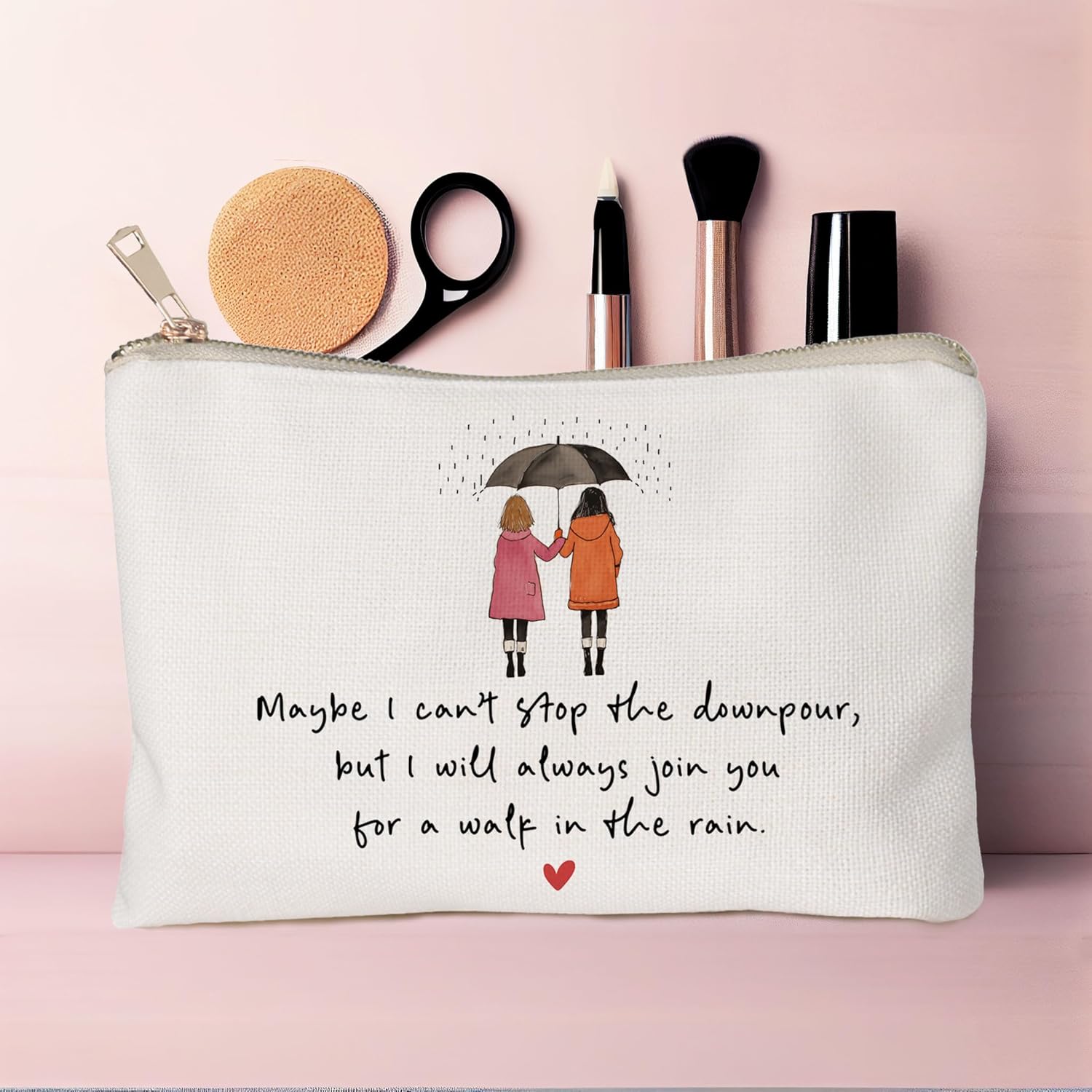 You Are Enough Makeup Bag Inspirational Positive Quote Cosmetic Bag Mental Health Decor Positive Motivational Travel Bag Self Love Gift Sister Makeup Case Gift